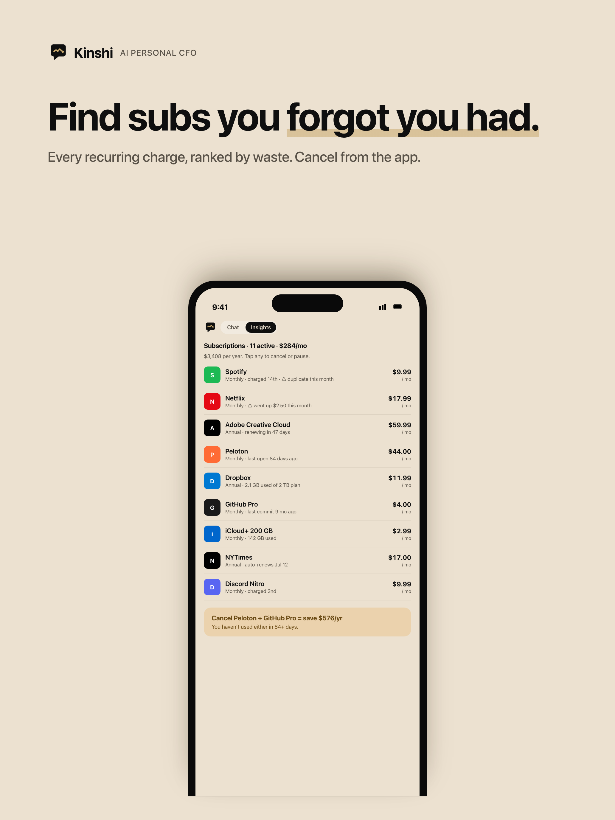 Kinshi: AI Personal CFO