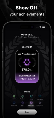 Odyssey - Ranked Gym Tracker Screenshot 8 of 8