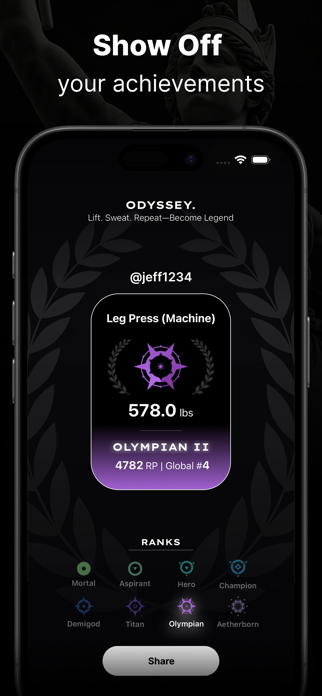 Odyssey - Ranked Gym Tracker Screenshot 8 of 8