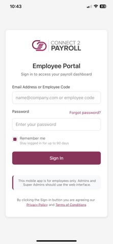 Connect 2 Payroll Screenshot 1 of 6
