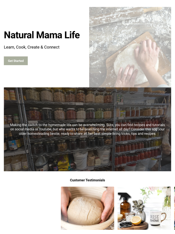 Natural Mama Life iPad screenshot