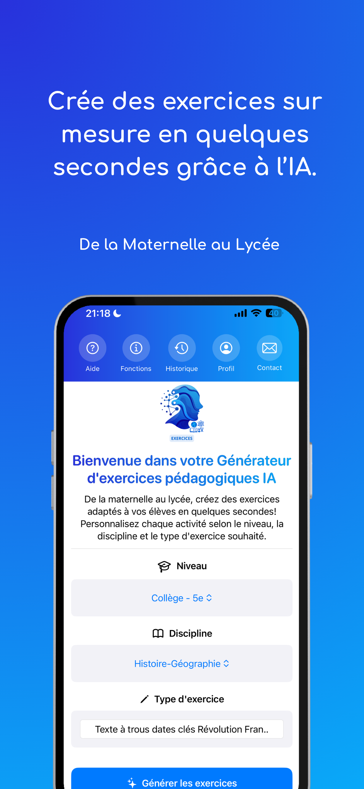 Générateur d'Exercices IA