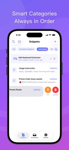Sniplet – Quick Reply Keyboard Screenshot 2 of 4