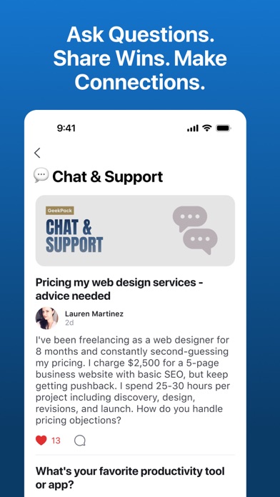 GeekPack iPhone screenshot 6 - Social Networking app