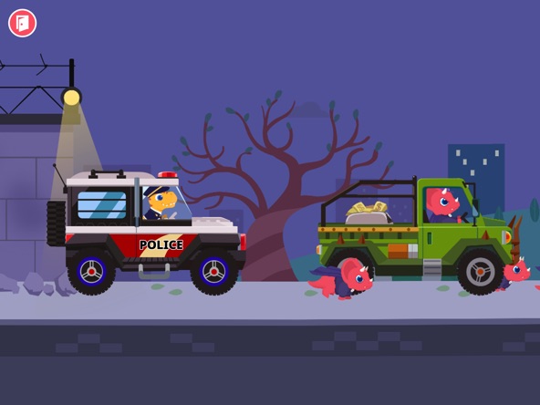 Dinosaur Police Car kids Games screenshot 2