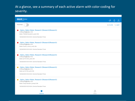 Nalco Water Alarm Manager