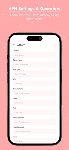 APN Settings & Operators screenshot