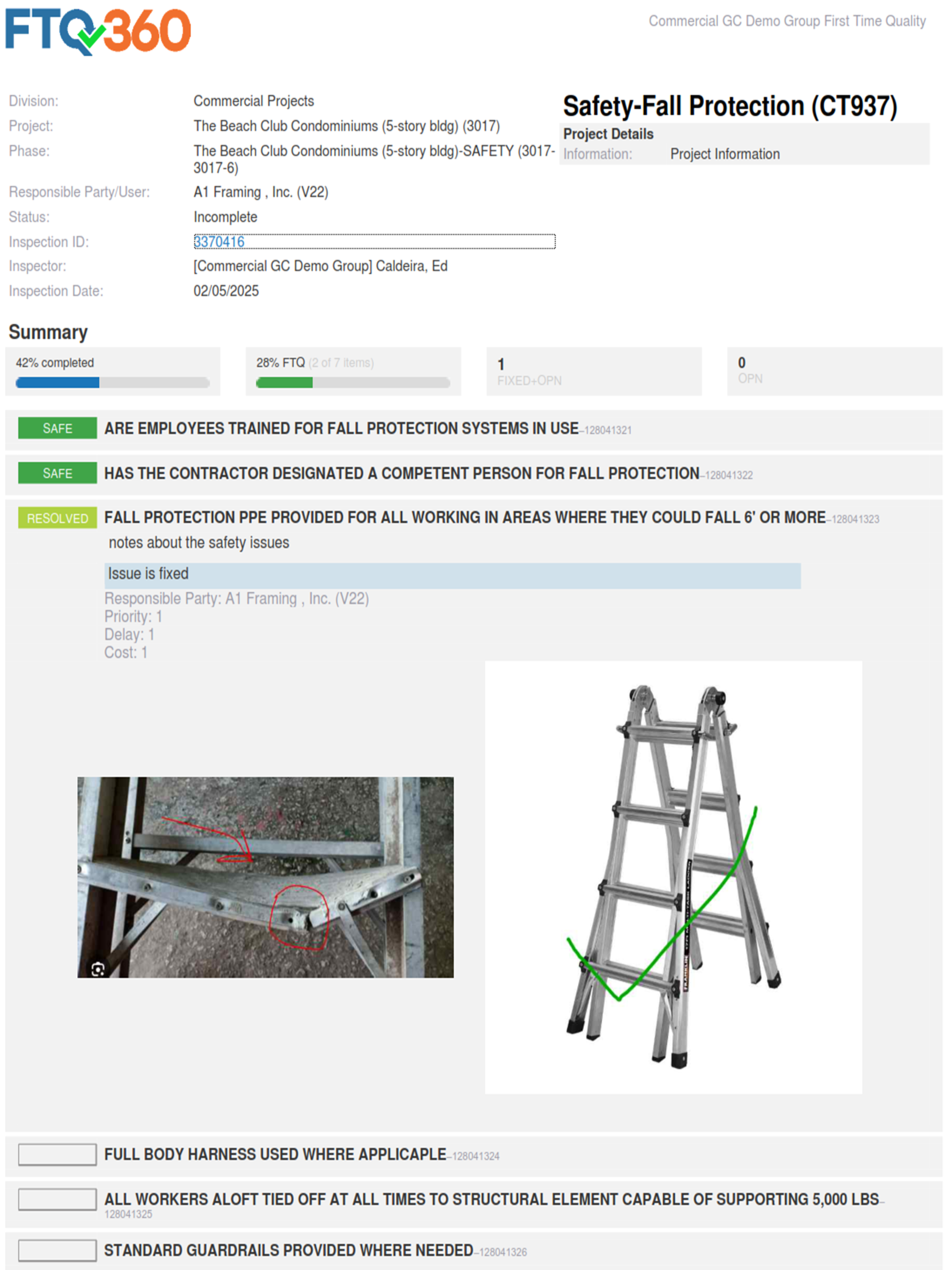 FTQ360 Safety Inspection