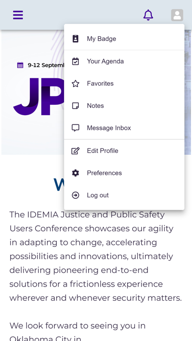 IDEMIA JPS Users Conference Screenshot