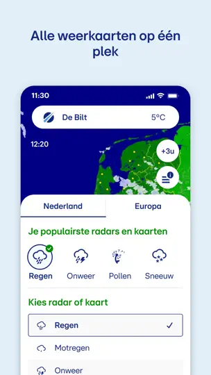 Screenshot von Buienradar - Weer auf dem iPhone 3
