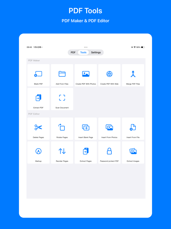 PDF Mpjex - Editor for pdf iPad screenshot 1 - Productivity app