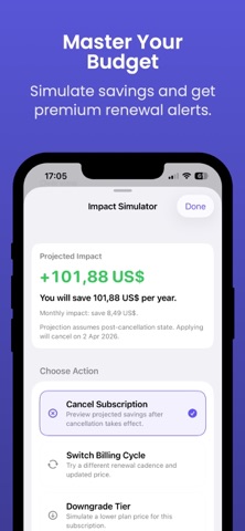 Subdue: Subscription Tracker screenshot