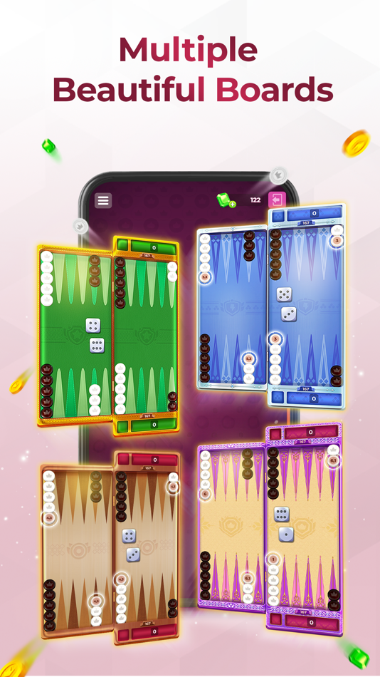 #4. Backgammon Friends Online (iOS) Podle: Gameberry Labs