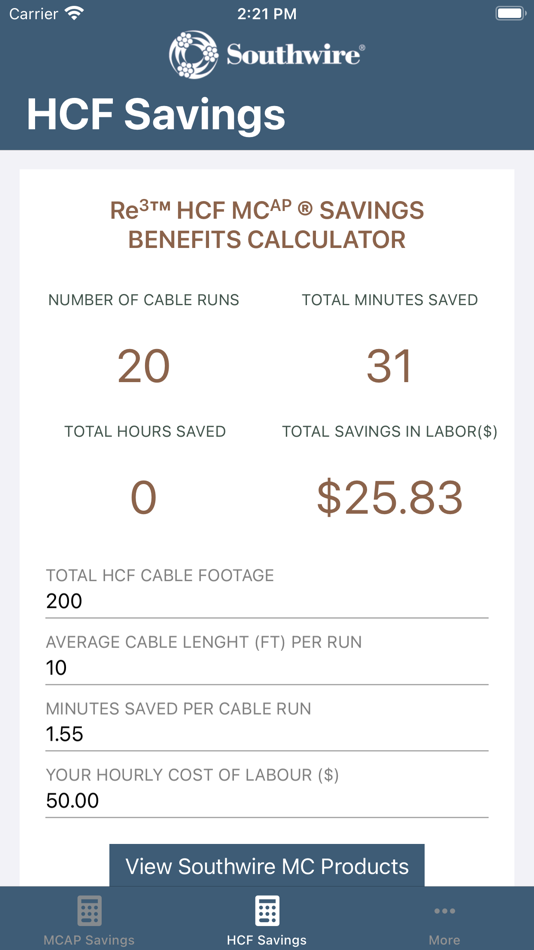 #1. Southwire® MCAP® Savings Calc (iOS) 由: Southwire Company