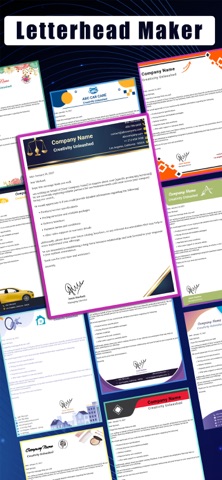 Letterhead Maker App. Screenshot 1 of 4