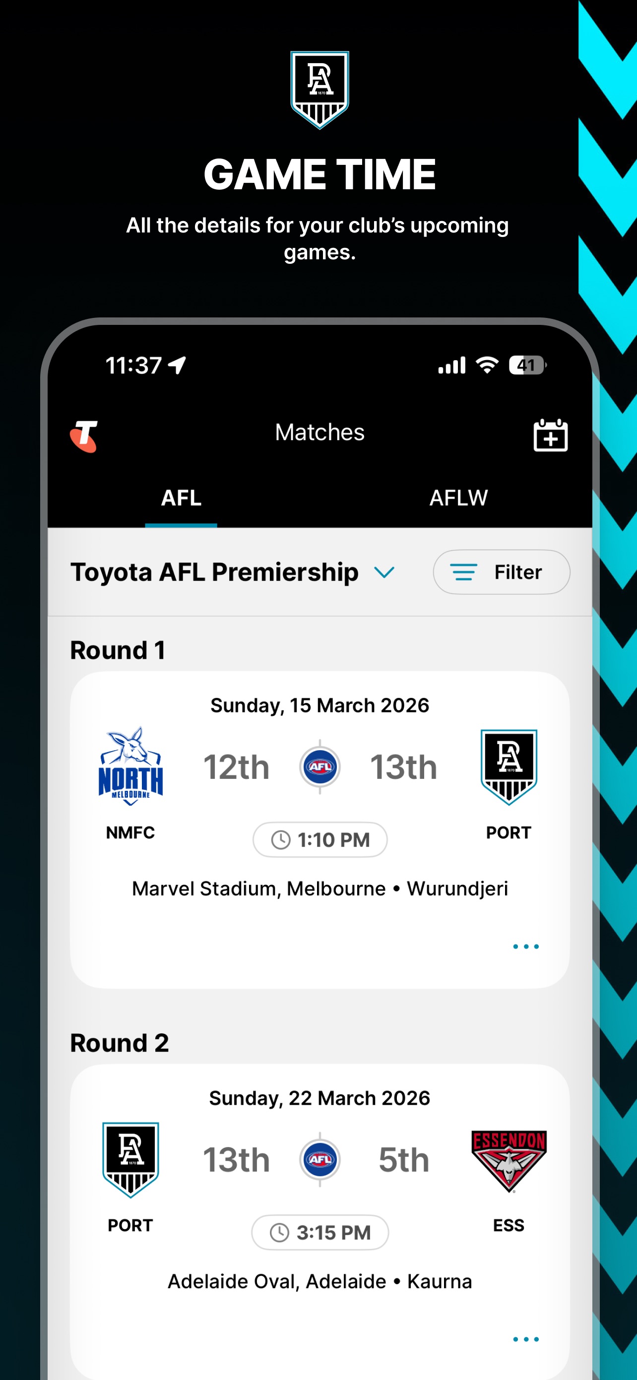 Screenshot 4 of Port Adelaide Official App