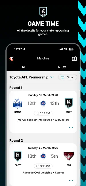 Port Adelaide Official App screenshot 4