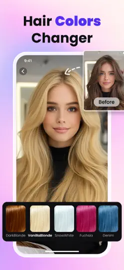 HairFit AI：Hairstyle Changer iPhone Ekran Görüntüsü 2