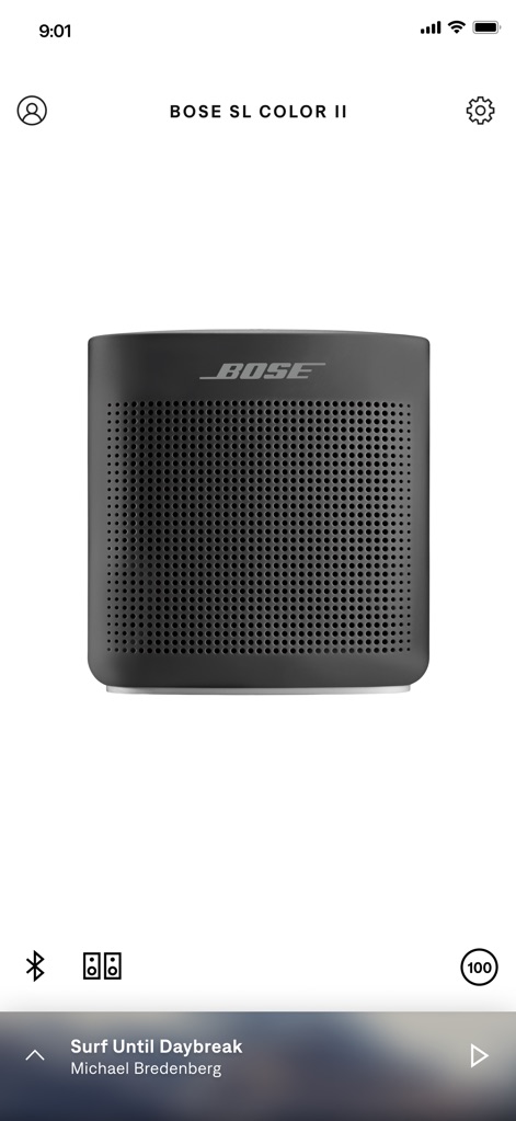 Bose Connect - Speaker Status View