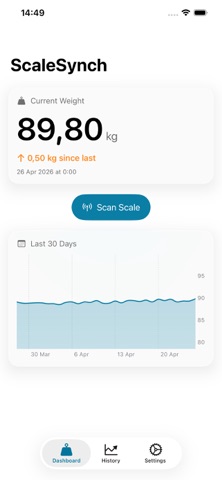 ScaleSynch - Sync Your Weight Screenshot 1 of 4