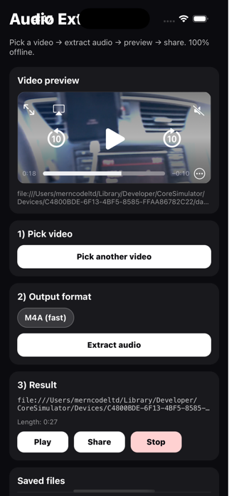 Audio Extractor from Video Screenshot 1 of 5