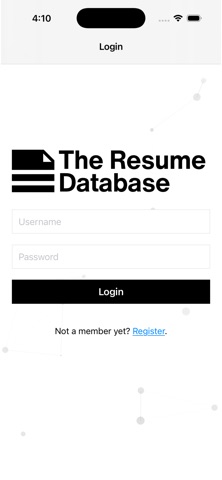 The Resume Database screenshot