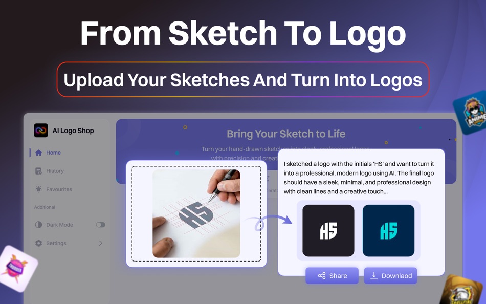 #4. AI Logo Maker : Custom Design (macOS) بواسطة: Usman Ali