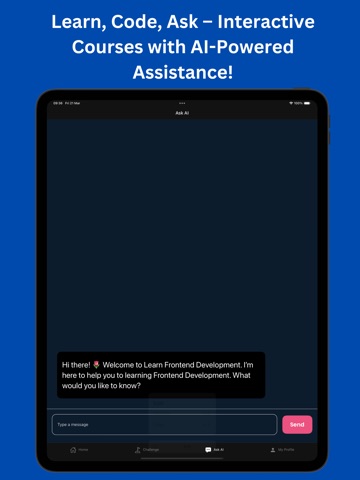 Learn Frontend Development iPad screenshot