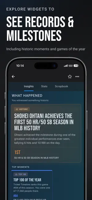Ticket Timeline: Stat Tracker screenshot 2