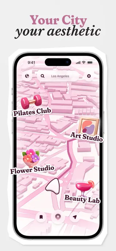 GoGirl: かわいいピンク地図とナビ screenshot 1 of 6