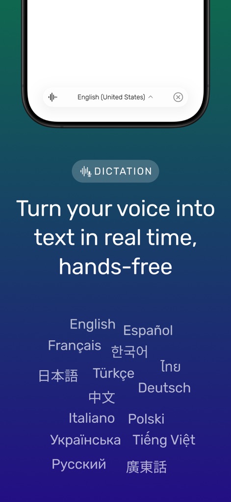 Noted: Record & AI Transcribe - Witness the app's powerful real-time voice typing, supported by extensive multi-language support for diverse users.