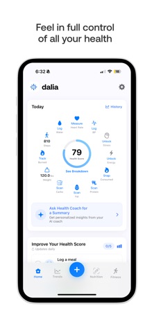 Dalia: AI Health Tracker/Coach iPhone screenshot
