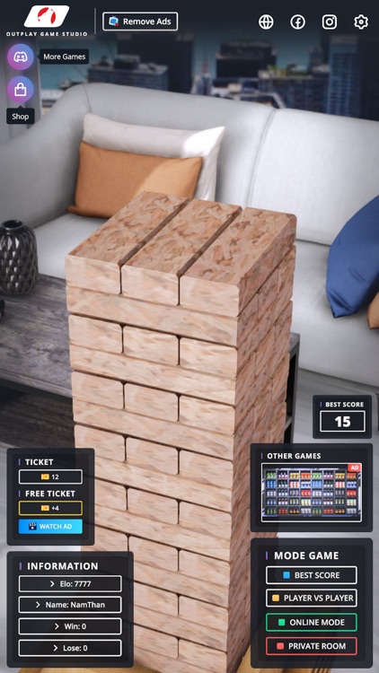 Wood Tower 3D Online screenshot-3