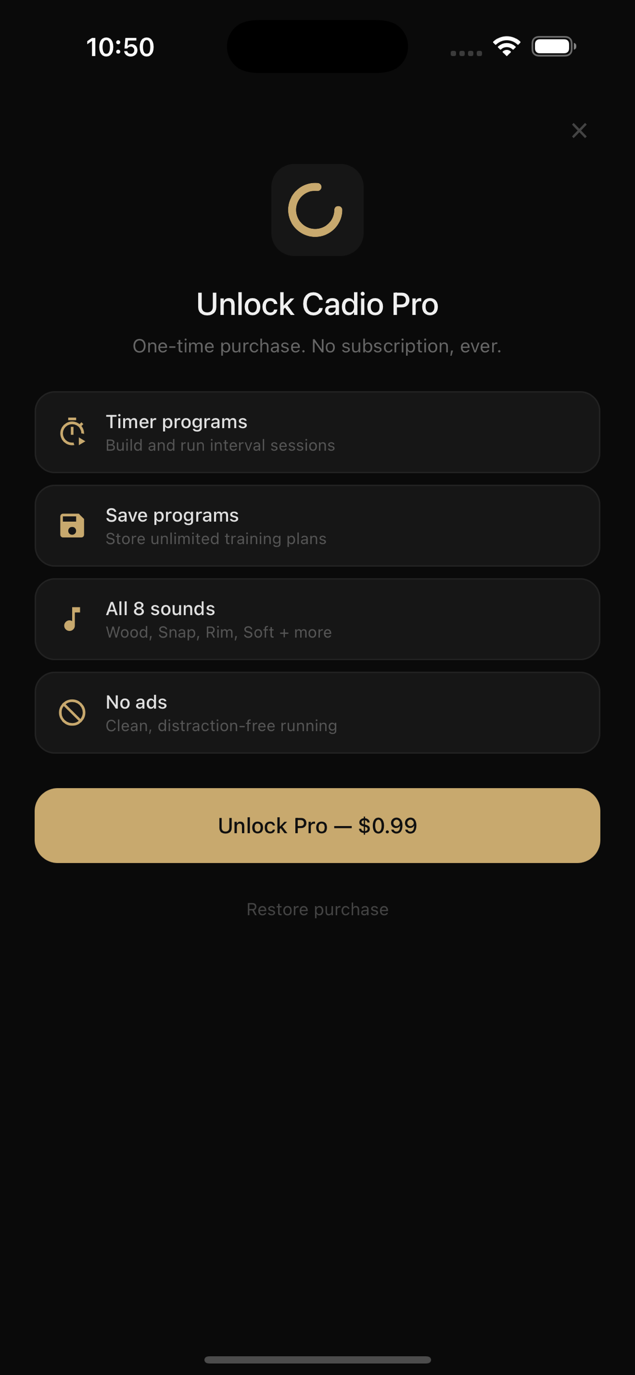 Cadio - Running Metronome screenshot 4