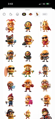 Cheeky Burger Stickers screenshot