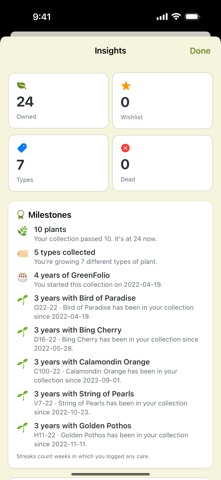 GreenFolio - Plant Collection iPhone screenshot