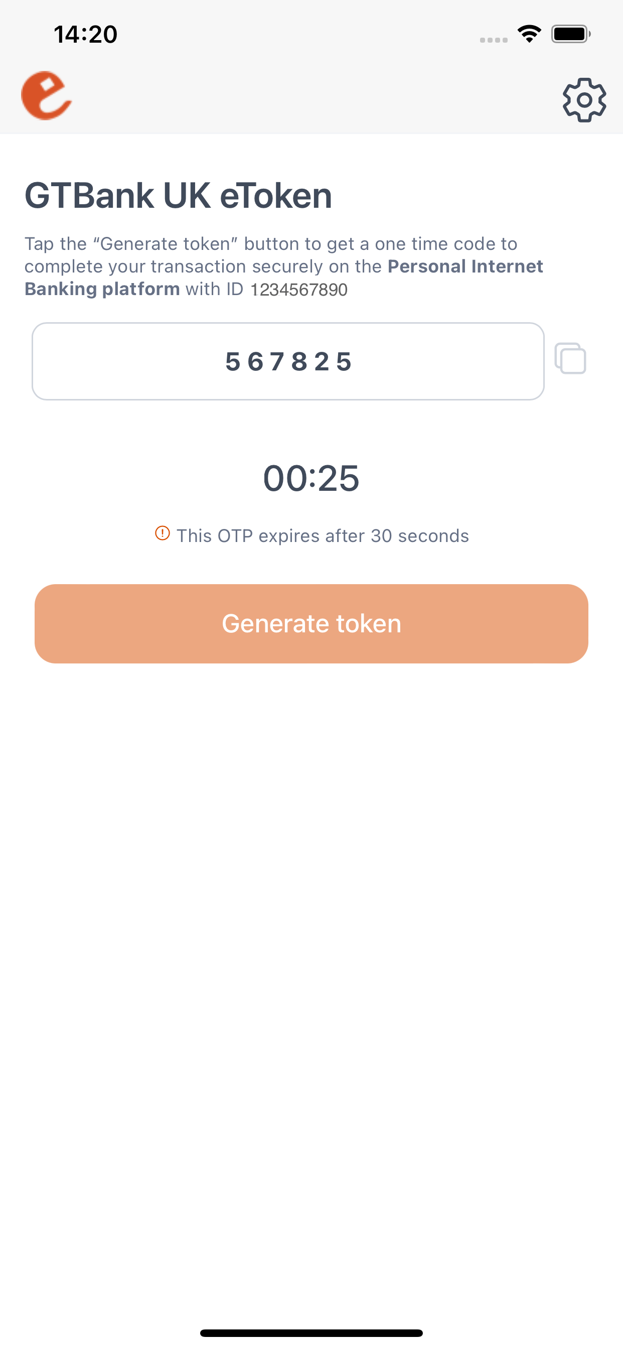 GTBank UK eToken screenshot 3