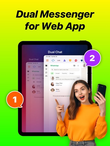 WA Web - Dual Messenger+ iPad screenshot