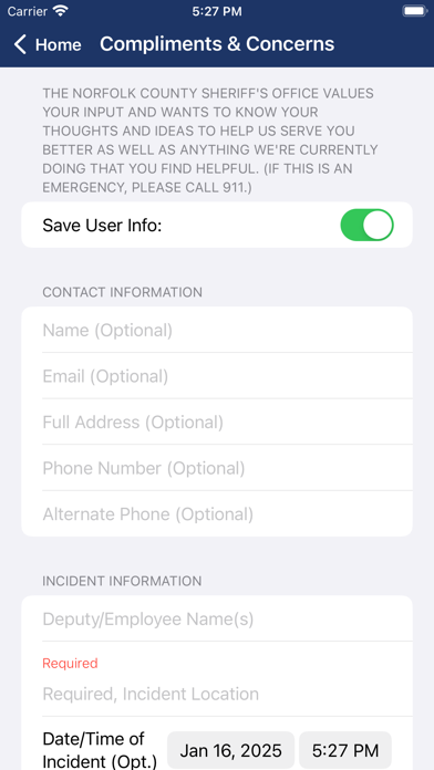 Norfolk County Sheriff MA Screenshot