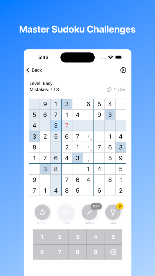 #1. Basic Sudoku Puzzle (iOS) 由: dotori king