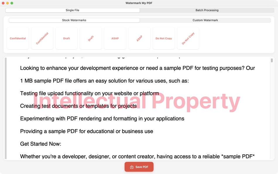 #4. Watermark My PDF (macOS) 由: Snow Line Software S.P.R.L.