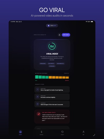 ViralAudit AI - Go Viral Fast iPad screenshot