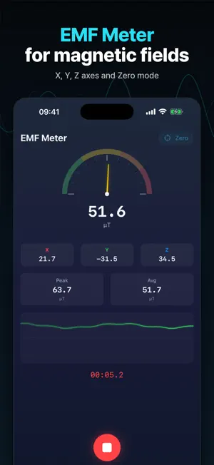 Vibration Meter - EMF Meter screenshot 2
