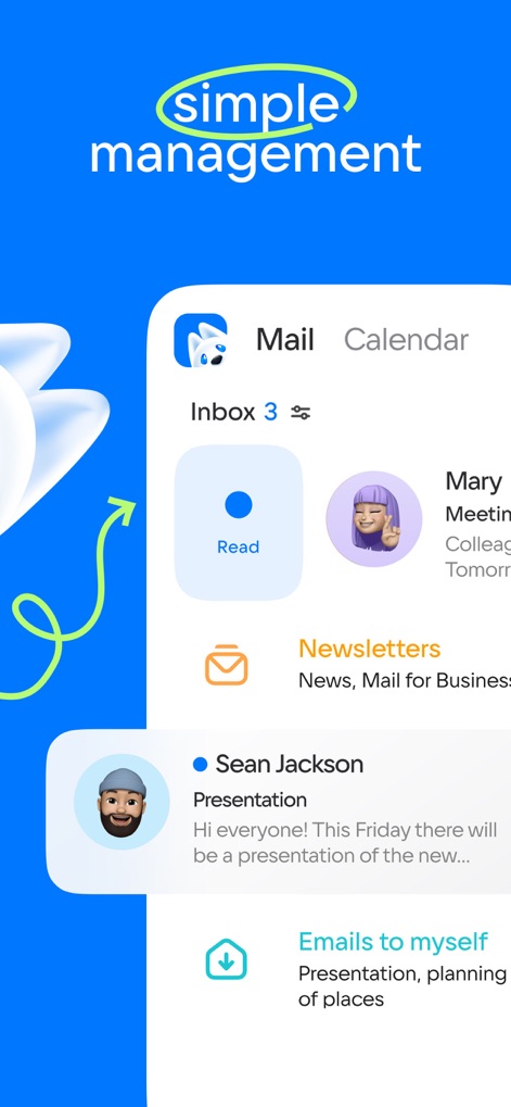 Mail: Email, Cloud, Calendar - メールの簡単管理