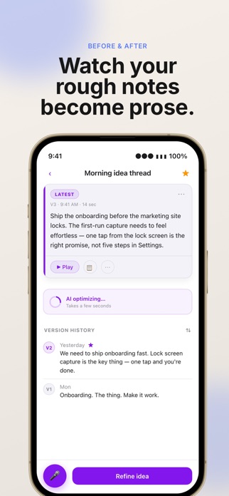VoiceRefine - AI Voice Notes Screenshot 2 of 6
