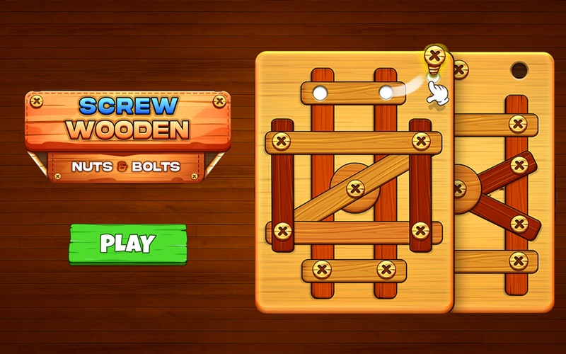 Wood Nuts Bolt Pin Puzzle Game Screenshot