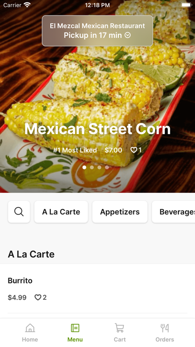 El Mezcal Mexican Restaurant iPhone screenshot 2 - Food & Drink app