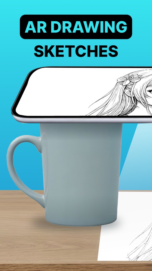 #1. AR Drawing - Sketches (iOS) By: Aesthetic Apps & Widgets srl
