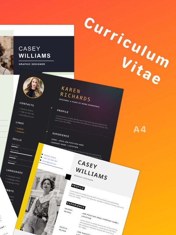 Screenshot #5 pour CV Designer – Mon CV parfait