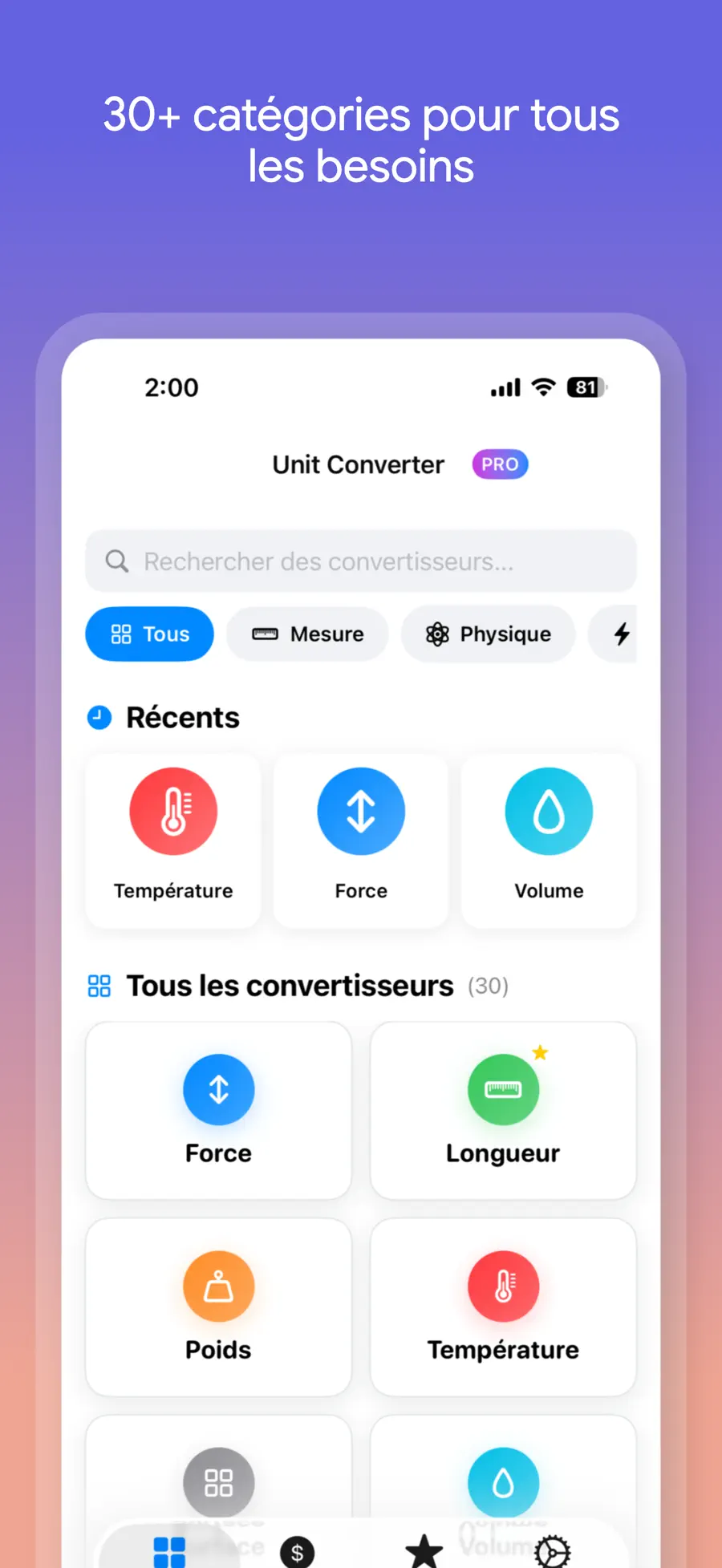 Convertisseur d'unités + screenshot 2